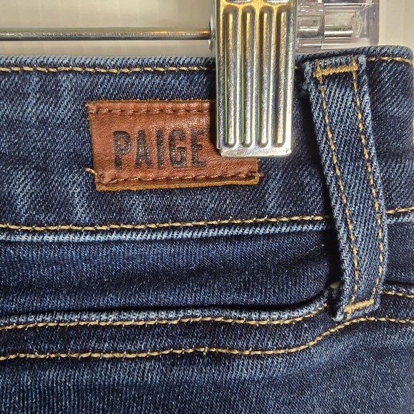 PAIGE Women's Midnight Blue Verdugo Ankle Jeans Raw Hem Size 30 - Picture 10 of 14
